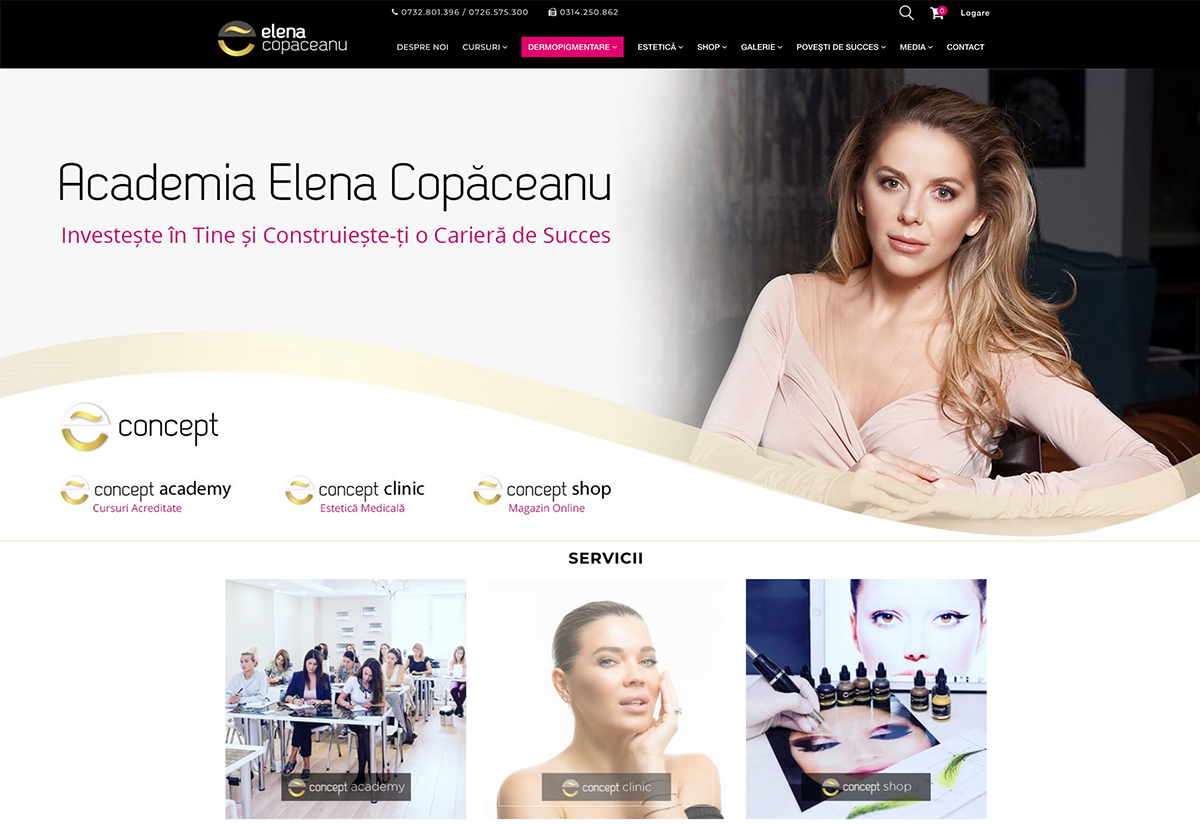 E-Concept: Magazin online Beauty sincronizat cu aplicatie mobile Android&iOS